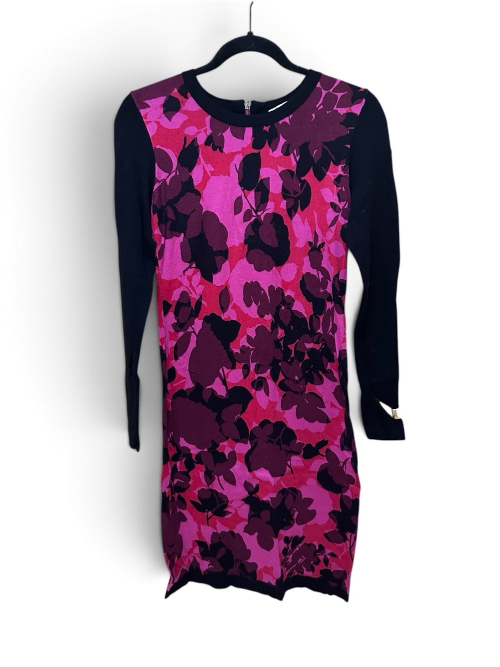 Michael Kors Floral Sweater Long-Sleeve Shift Dress